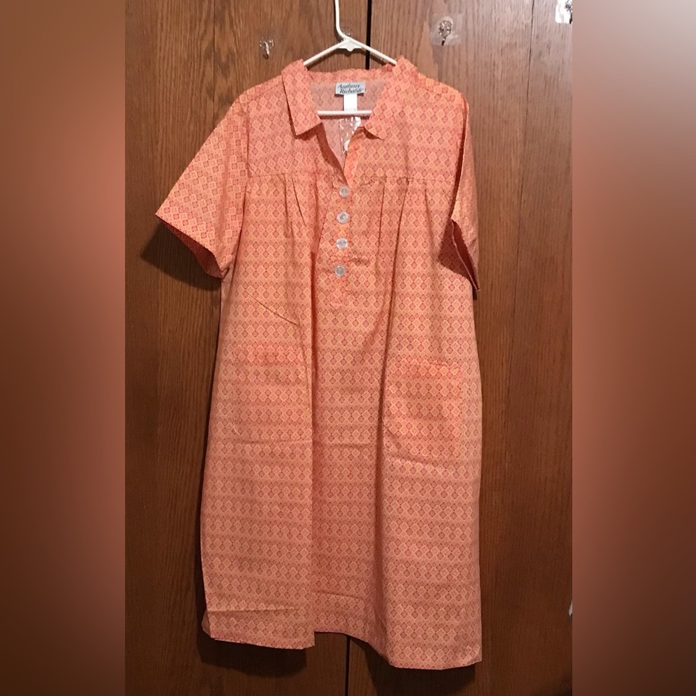 New Anthony Richards Size 2X Nightgown Moo Moo Printed Design Pockets